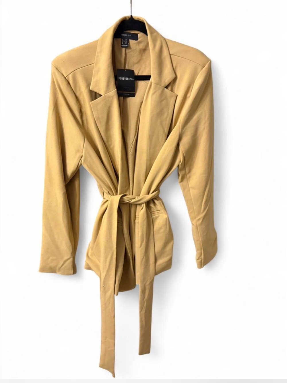 Forever 21 Tan Tie-Belt Blazer